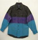 画像: 90'S WRANGLER カラーブロック ウエスタンシャツ BLACK/PURPLE/TEAL (VINTAGE) 「L/S Shirt」 入荷しました。