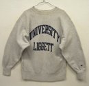 画像: 90'S CHAMPION "UNIVERSITY LIGGETT" 刺繍タグ 染み込みプリント リバースウィーブ グレー USA製 (VINTAGE) 「Sweat Shirt」 入荷しました。