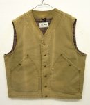 画像: 90'S LL Bean 裏地付き キャンバスベスト KHAKI (VINTAGE) 「No Sleeve」 入荷しました。