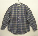 画像: 90'S GAP 旧タグ リネン/コットン ノーカラーシャツ チェック柄 (VINTAGE) 「L/S Shirt」 入荷しました。