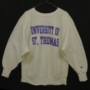 画像: 90'S CHAMPION "UNIVERSITY OF ST.THOMAS" 刺繍タグ リバースウィーブ ホワイト USA製 (VINTAGE) 「Sweat Shirt」 入荷しました。