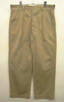 画像: 50'S フランス軍 M52 プリーツ入り チノパンツ BEIGE 33 (VINTAGE) 「Bottoms」 入荷しました。