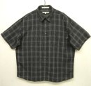 画像: 90'S PERRY ELLIS レーヨン/ポリ 半袖シャツ ブラックベース/チェック柄 (VINTAGE) 「S/S Shirt」 入荷しました。