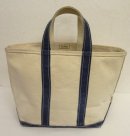 画像: 80'S LL Bean 2色タグ キャンバス トートバッグ ネイビー/オフホワイト USA製 (VINTAGE) 「Bag」 入荷しました。