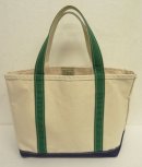 画像: 00'S LL Bean キャンバス トートバッグ ネイビー/グリーン/オフホワイト USA製 (VINTAGE) 「Bag」 入荷しました。