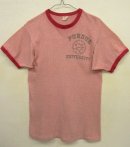 画像: 60'S CHAMPION プロダクツタグ リンガーTシャツ 染み込みプリント 杢レッド USA製 (VINTAGE) 「T-Shirt」 入荷しました。