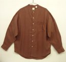 画像: 90'S GAP 旧タグ リネン ノーカラーシャツ ブラウン (VINTAGE) 「L/S Shirt」 入荷しました。