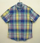 画像: 90'S RALPH LAUREN "CUSTOM FIT" 半袖 BDシャツ マドラスチェック (VINTAGE) 「S/S Shirt」 入荷しました。