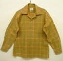 画像: 60'S ARROW "KING COTTON" 長袖 オープンカラーシャツ チェック柄 USA製 (VINTAGE) 「L/S Shirt」 入荷しました。