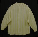 画像: 90'S GAP 旧タグ リネン ノーカラーシャツ ストライプ ポルトガル製 (VINTAGE) 「L/S Shirt」 入荷しました。