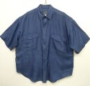 画像: シルク100% フラップ付きポケット 半袖 シャツ ネイビー (VINTAGE) 「S/S Shirt」 入荷しました。