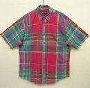 画像: 90'S LANDS' END マドラスチェック 半袖 BDシャツ USA製 (VINTAGE) 「S/S Shirt」 入荷しました。