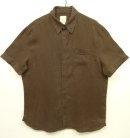 画像: 00'S GAP 旧タグ マチ付き リネン 半袖 シャツ ブラウン (VINTAGE) 「S/S Shirt」 入荷しました。