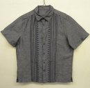 画像: UNKNOWN フロント刺繍入り リネン/コットン 半袖 ボックスシャツ ブルー (VINTAGE) 「S/S Shirt」 入荷しました。