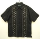 画像: CUBAVERA フロント刺繍入り リネン/レーヨン 半袖 メキシカンシャツ ブラック (VINTAGE) 「S/S Shirt」 入荷しました。