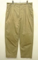 画像: 60'S フランス軍 M52 プリーツ入り チノパンツ BEIGE 33 (VINTAGE) 「Bottoms」 入荷しました。