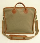 画像: 80'S LL Bean キャンバス/レザー ショルダーストラップ付 ブリーフケース カーキ USA製 (VINTAGE) 「Bag」 入荷しました。