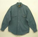 画像: 90'S EDDIE BAUER 黒タグ フラップ付きポケット グリーンデニム BDシャツ (VINTAGE) 「L/S Shirt」 入荷しました。