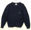 画像: 80'S IZOD LACOSTE Vネック ニット セーター ダークネイビー USA製 (VINTAGE) 「Knit」 入荷しました。