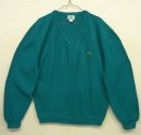 画像: 80'S IZOD LACOSTE Vネック ニット セーター グリーン USA製 (VINTAGE) 「Knit」 入荷しました。