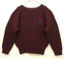 画像: 90'S RALPH LAUREN ウール ボートネック カレッジニット バーガンディ (VINTAGE) 「Knit」 入荷しました。