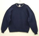 画像: 90'S JERZEES "HIGH COTTON" 前Vガゼット付き クルーネック スウェットシャツ ネイビー USA製 (VINTAGE) 「Sweat Shirt」 入荷しました。