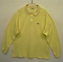 画像: 80'S CHEMISE LACOSTE 長袖 ポロシャツ イエロー フランス製 (VINTAGE) 「L/S Shirt」 入荷しました。