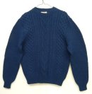 画像: 80'S LORD JEFF ブリティッシュウール クルーネック アランニット ダークブルー USA製 (VINTAGE) 「Knit」 入荷しました。