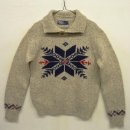 画像: 90'S RALPH LAUREN 襟付き ワンボタン セーター 雪柄 (VINTAGE) 「Knit」 入荷しました。