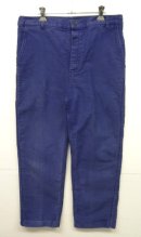 画像: 60'S フレンチワーク モールスキン プリーツ入り ワークパンツ BLUE (VINTAGE) 「Bottoms」 入荷しました。