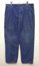 画像: 70'S フレンチワーク コットンツイル プリーツ入り ワークパンツ BLUE (VINTAGE) 「Bottoms」 入荷しました。