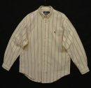 画像: 90'S RALPH LAUREN オックスフォード 長袖 BDシャツ ホワイト/レッド ストライプ (VINTAGE) 「L/S Shirt」 入荷しました。