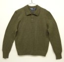 画像: 90'S RALPH LAUREN ラムウール ニットポロシャツ OLIVE (VINTAGE) 「Knit」 入荷しました。