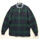 画像: 90'S RALPH LAUREN 襟デニム ラガーシャツ チェック柄 USA製 (VINTAGE) 「L/S Shirt」 入荷しました。