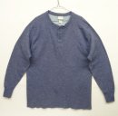 画像: 90'S LL Bean 2レイヤーファブリック ヘンリーネック 長袖 Tシャツ ヘザーブルー USA製 (VINTAGE) 「T-Shirt」 入荷しました。