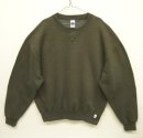 画像: 90'S RUSSELL ATHLETIC 前Vガゼット付き クルーネック スウェットシャツ カーキ MEXICO製 (VINTAGE) 「Sweat Shirt」 入荷しました。