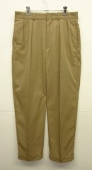 画像: RALPH LAUREN ポリエステル ツープリーツ スラックス TAN (USED) 「Bottoms」 入荷しました。