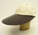 画像: 90'S J.PETERMAN キャンバス/レザー ロングビルキャップ オフホワイト/ブラウン (DEADSTOCK) 「Cap」 入荷しました。