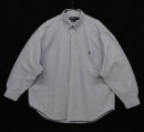 画像: 90'S RALPH LAUREN "BIG SHIRT" オックスフォード 長袖 BDシャツ ブルー (VINTAGE) 「L/S Shirt」 入荷しました。