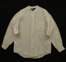 画像: 90'S RALPH LAUREN "POSTBOY" リネン 長袖 バンドカラーシャツ ストライプ (VINTAGE) 「L/S Shirt」 入荷しました。