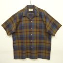 画像: 60'S MANHATTAN "ALL COTTON" 半袖 オープンカラーシャツ チェック柄 USA製 (VINTAGE) 「S/S Shirt」 入荷しました。