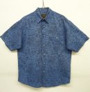 画像: 90'S EDDIE BAUER 黒タグ リネン/コットン 半袖 シャツ インディゴ/総柄 (VINTAGE) 「S/S Shirt」 入荷しました。