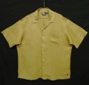 画像: 90'S RALPH LAUREN 裾ロゴ入り シルク/リネン 半袖 オープンカラーシャツ ベージュ (VINTAGE) 「S/S Shirt」 入荷しました。