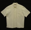 画像: CUBAVERA リネン/コットン フロント刺繍入り 半袖 ボックスシャツ オフホワイト (VINTAGE) 「S/S Shirt」 入荷しました。