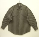 画像: 90'S CALVIN KLEIN メタルボタン 長袖 ワークシャツ ストライプ (VINTAGE) 「L/S Shirt」 入荷しました。