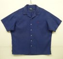 画像: 90'S RALPH LAUREN "CURHAM" リネン/コットン 半袖 オープンカラーシャツ ネイビー (VINTAGE) 「S/S Shirt」 入荷しました。