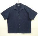 画像: 90'S RALPH LAUREN "CALDWELL" 裾ロゴ コットン 半袖 オープンカラーシャツ ネイビー (VINTAGE) 「S/S Shirt」 入荷しました。