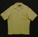 画像: 90'S RALPH LAUREN 裾ロゴ入り シルク/リネン 半袖 オープンカラーシャツ ベージュ (VINTAGE) 「S/S Shirt」 入荷しました。