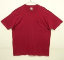 画像: 80'S FRUIT OF THE LOOM 耳付きポケット シングルステッチ 半袖 Tシャツ バーガンディ USA製 (VINTAGE) 「T-Shirt」 入荷しました。