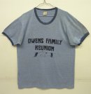 画像: 80'S OWENS FAMILY REUNION 半袖 リンガーTシャツ ブルーヘザー/ネイビー USA製 (VINTAGE) 「T-Shirt」 入荷しました。